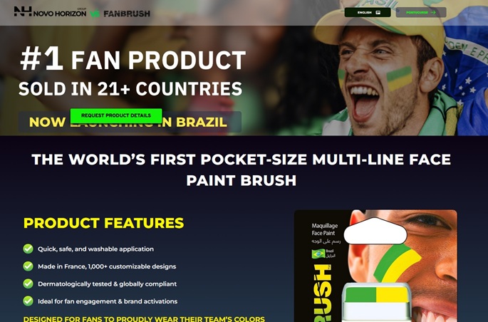 Fanbrush© is distributed in Latin America