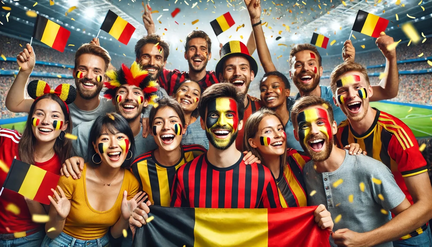 Fan face paint in BELGIUM