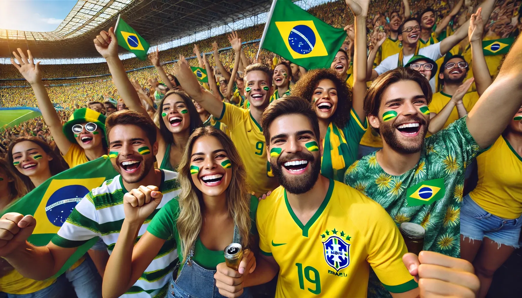 Fan face paint in BRASIL