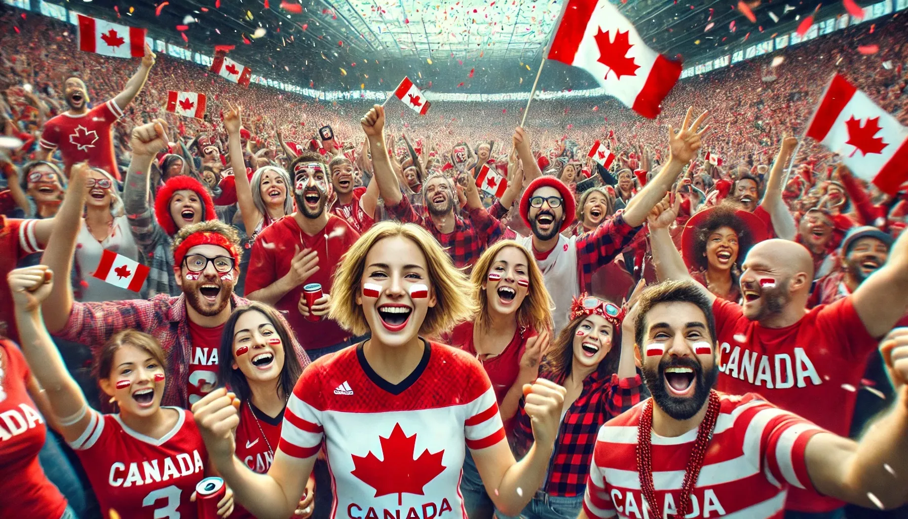 Fan face paint in CANADA