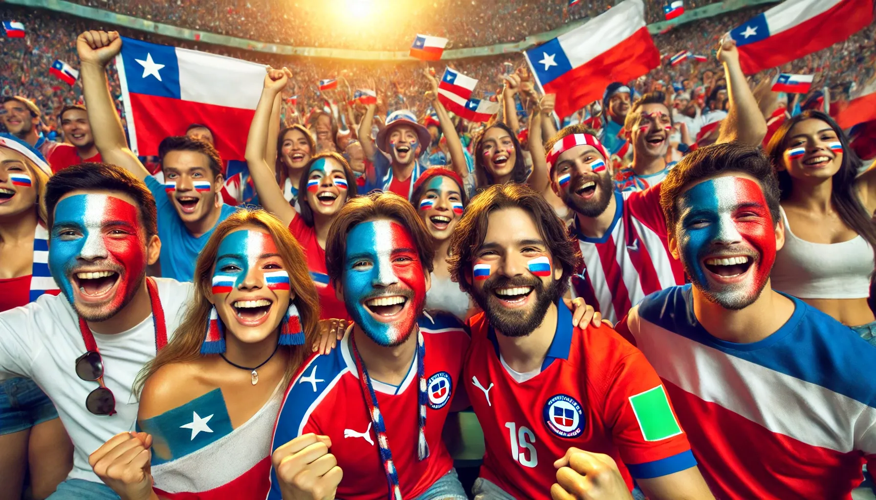 Fan face paint in CHILE