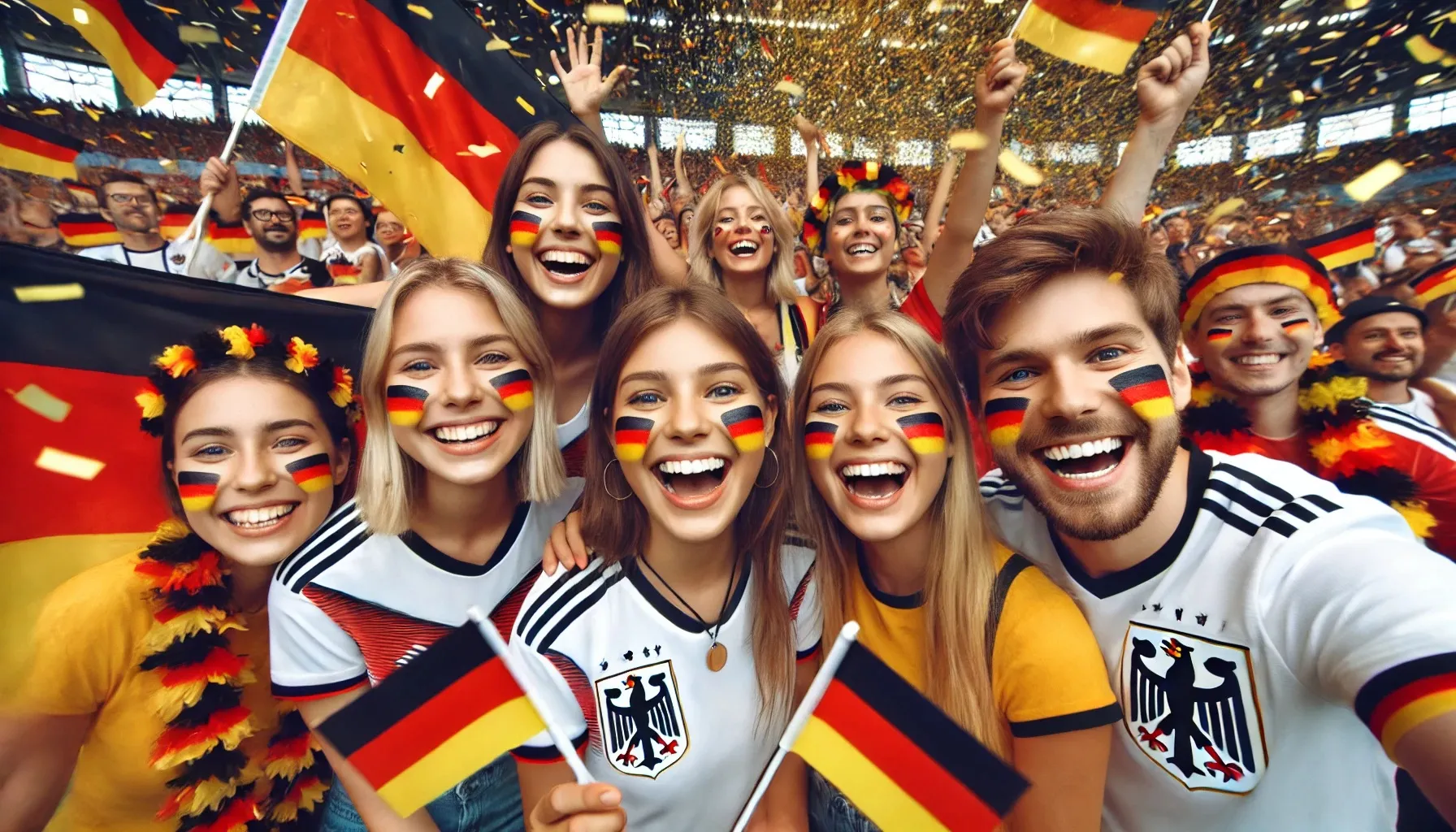 Fan face paint in GERMANY