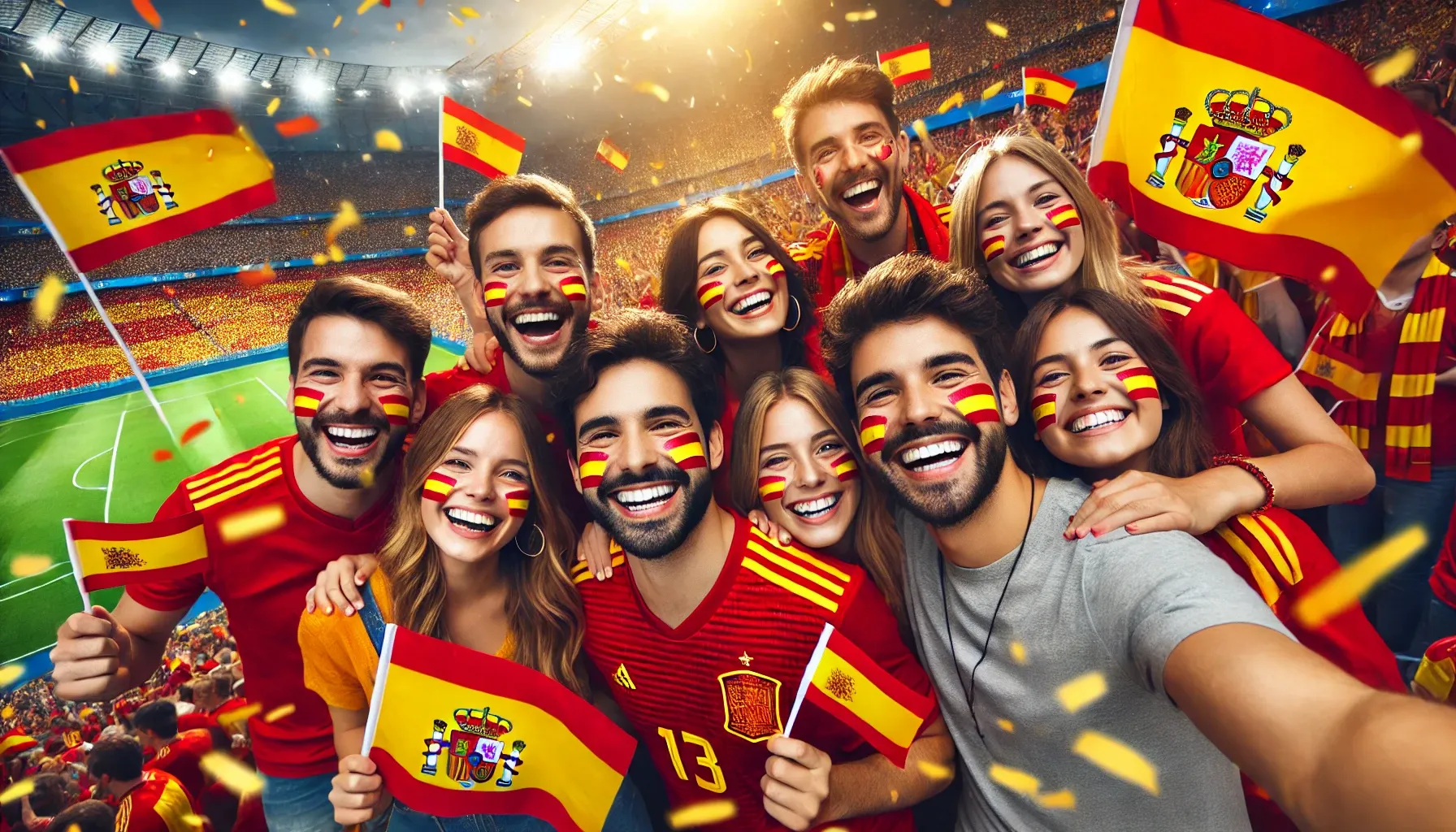 Fan face paint in ESPANA
