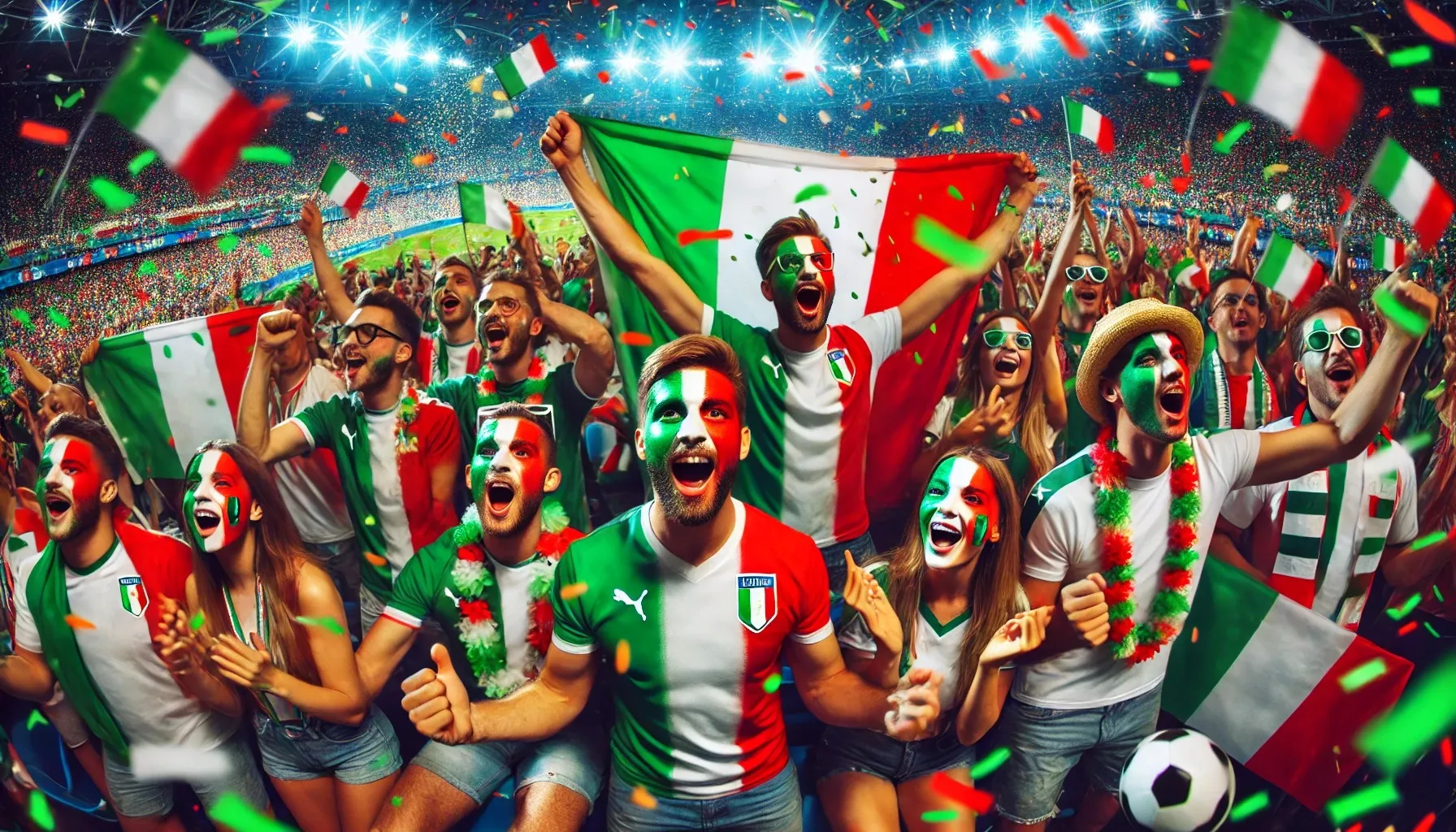 Fan face paint in ITALIA