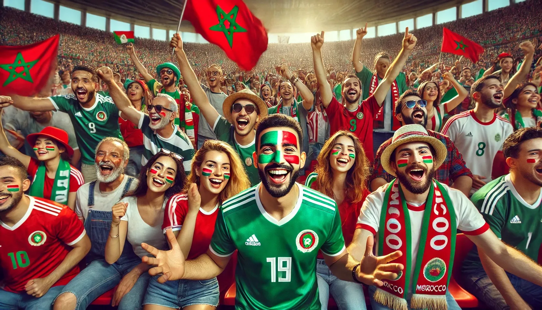 Fan face paint in MOROCCO