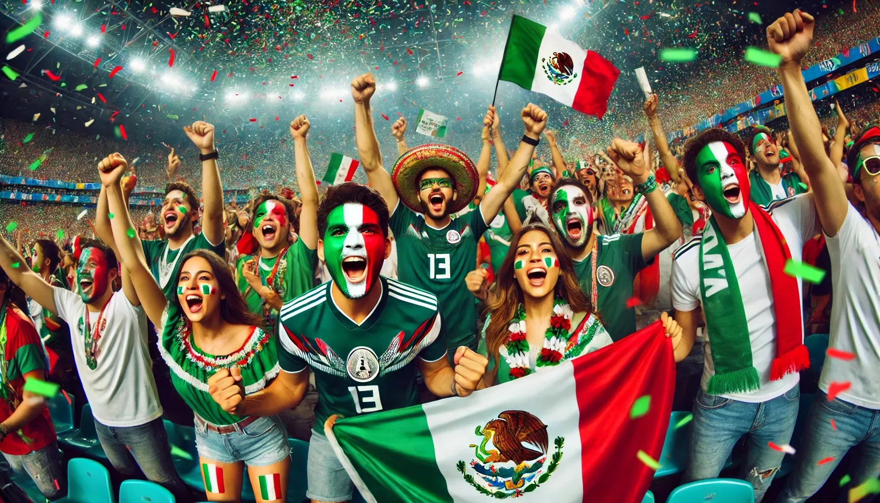 Fan face paint in MEXICO