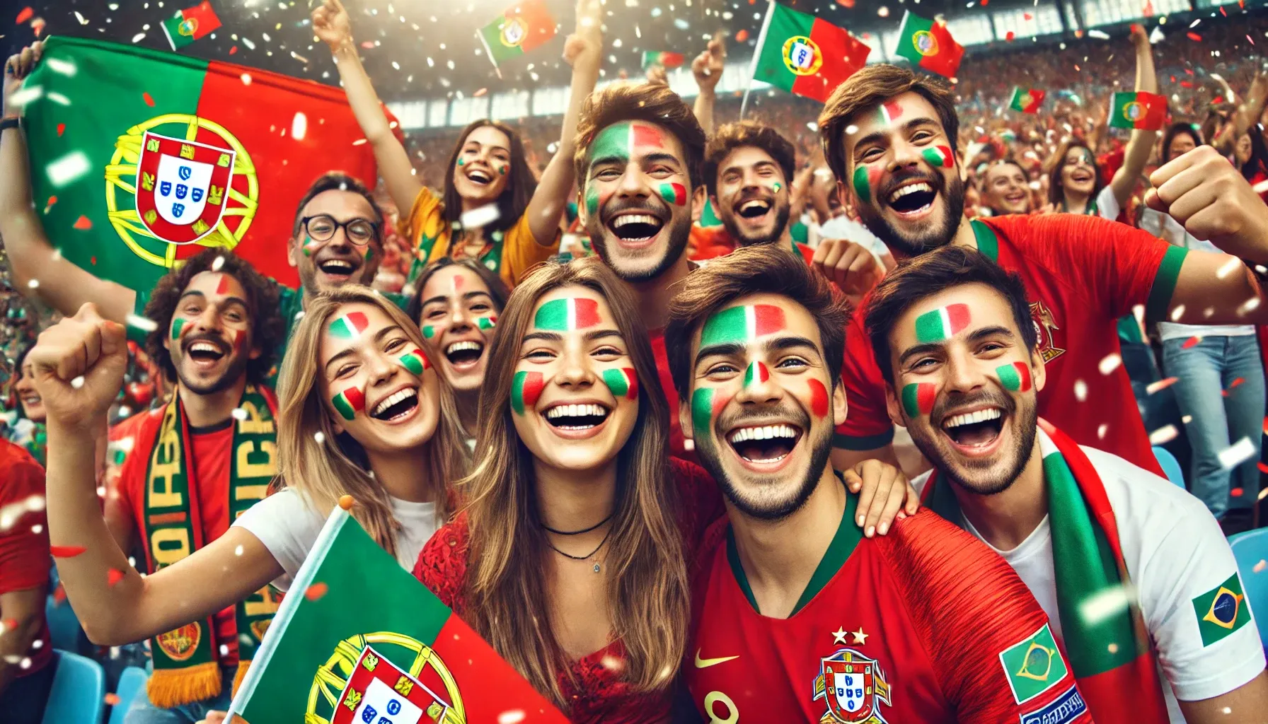 Fan face paint in PORTUGAL