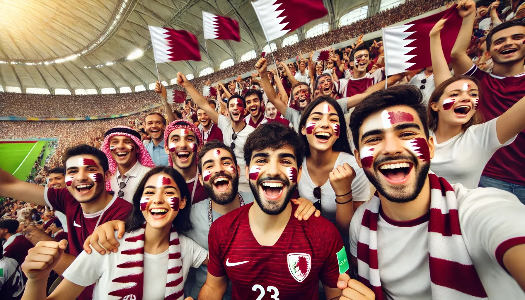 Fan face paint in QATAR
