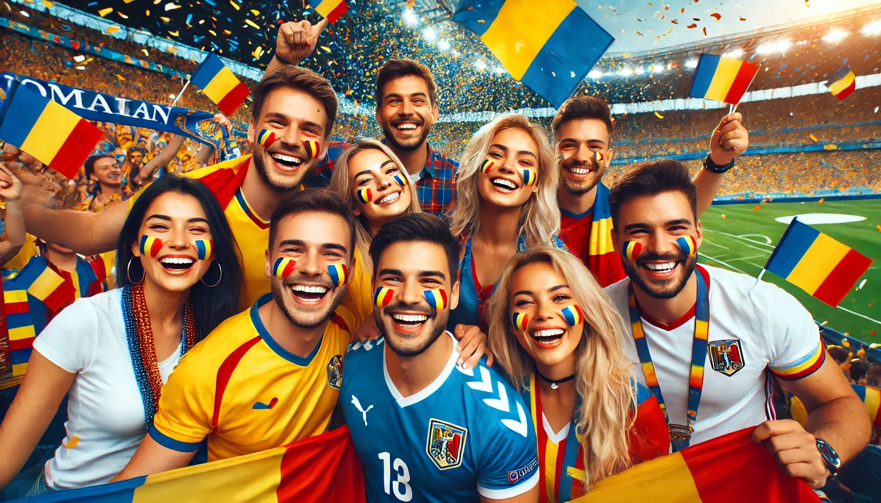Fan face paint in ROMANIA