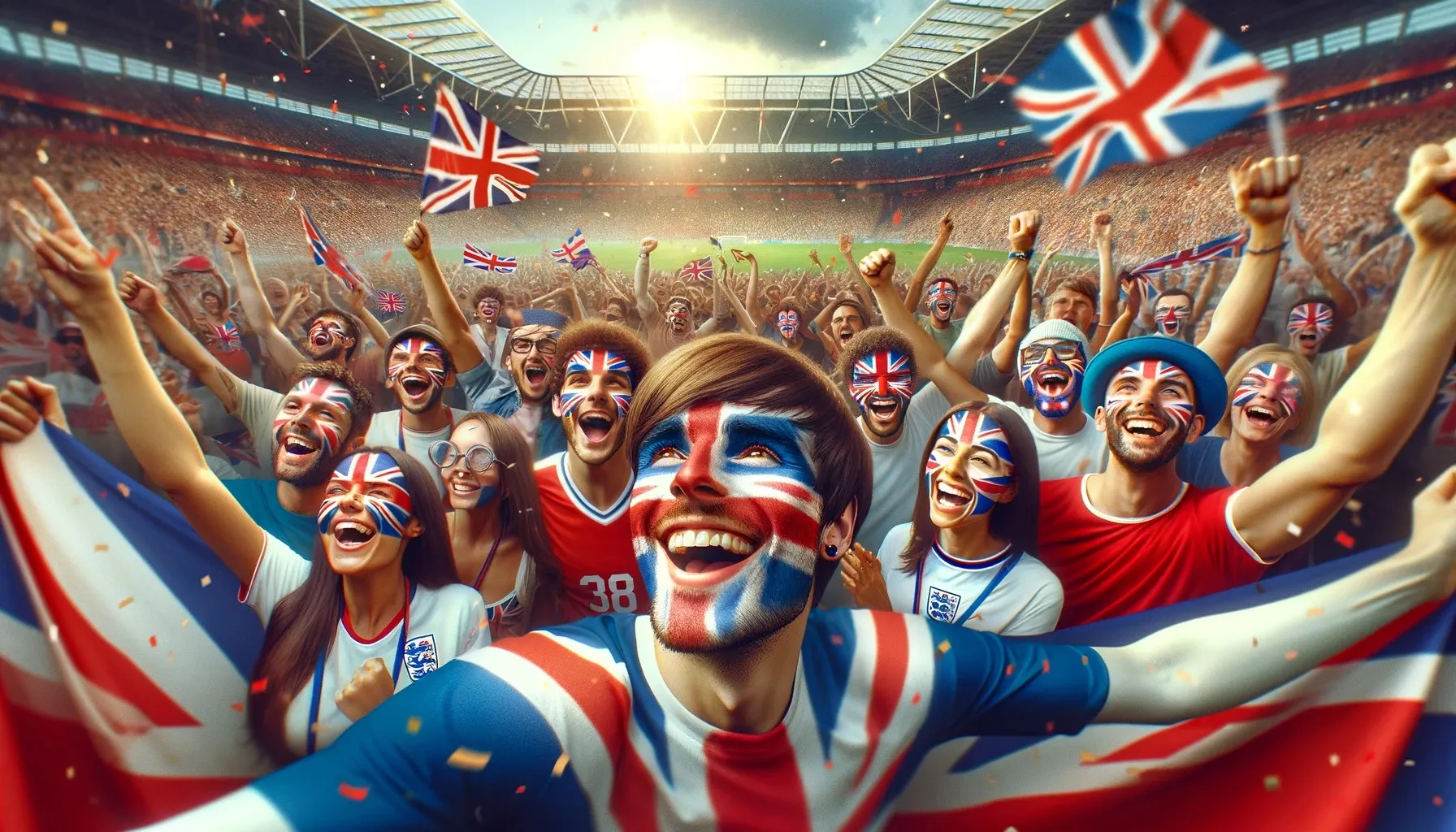 Fan face paint in UNITED_KINGDOM